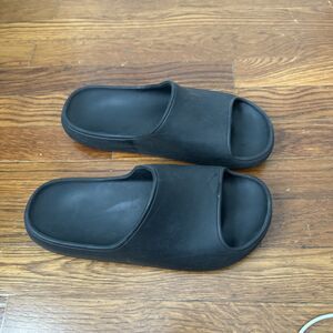 Target Slides Women's 8 Black Sandals Slip On Shoes